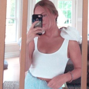 Zara puff flower top